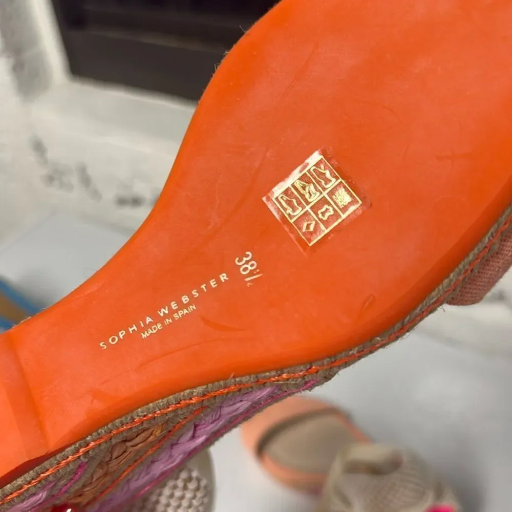 Sophia Webster Pink and Orange Espadrilles BRAND NEW - Size 38 1/2